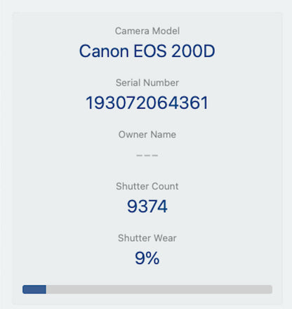 Canon 200D Camera DSLR 24.2MP Kit with 18-55mm Shutter Count 9374 G. REFURBISHED