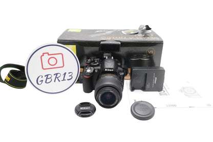 Nikon D3100 DSLR Camera 14.2MP with 18-55mm, Shutter Count 3484, G. REFURBISHED