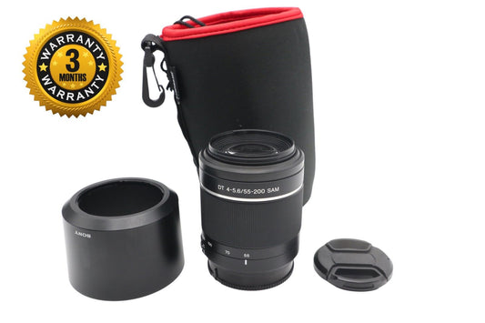 Sony 55-200mm F4-5.6 Lens, SAL55200, Telephoto Sony for A-Mount, V. G. REFURB.