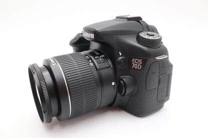 Canon 70D DSLR Camera 20.2MP with 18-55mm, Shutter Count 5351, V. G. REFURBISHED