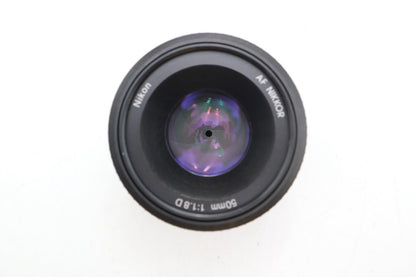 Nikon 50mm F1.8D Lens AF Nikkor Sharp Portrait, Fixed Prime, Good Condition