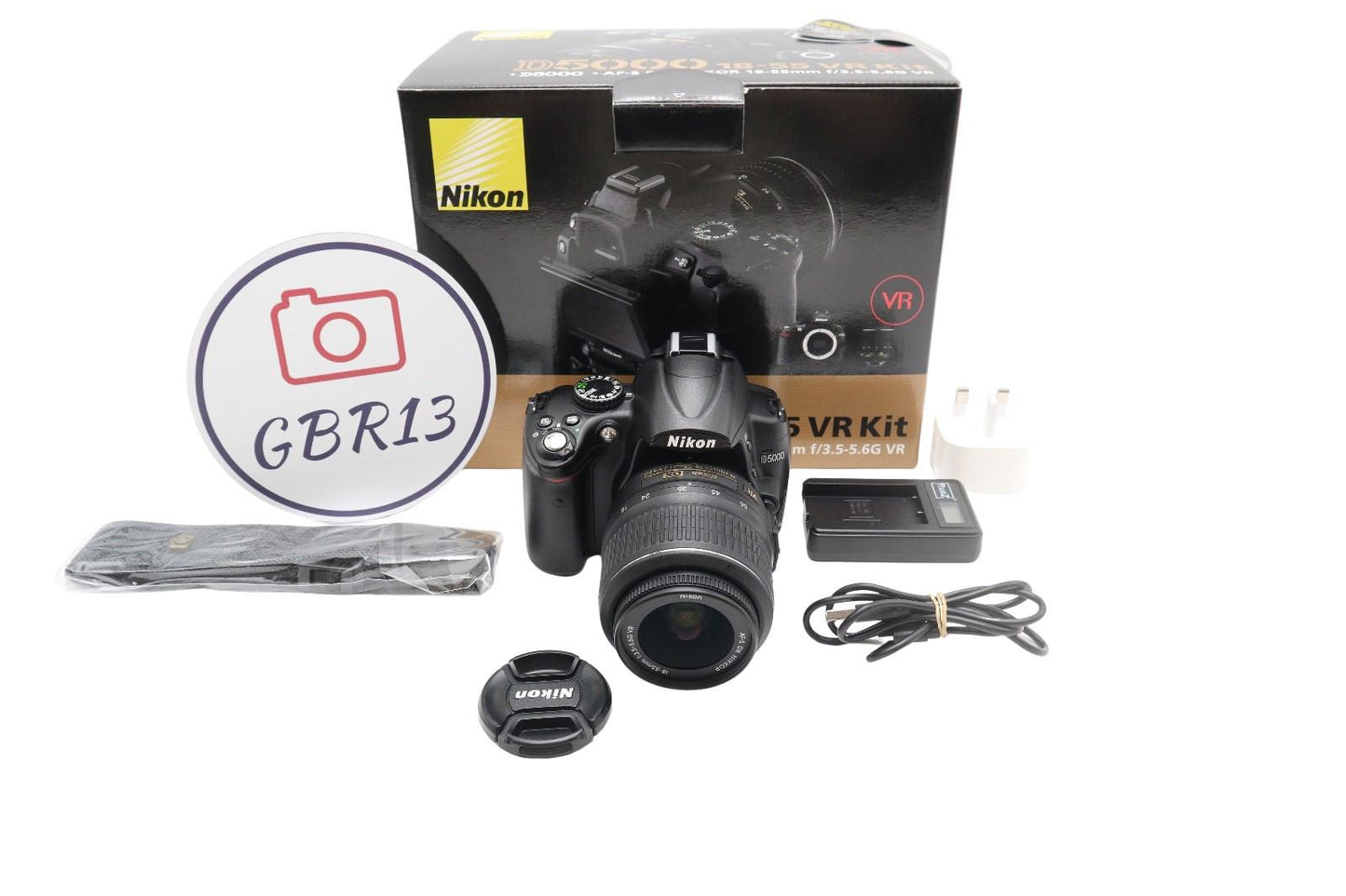 Nikon D5000 DSLR Camera 12.3MP Kit with 18-55mm Shutter Count 10063, REFURBISHED