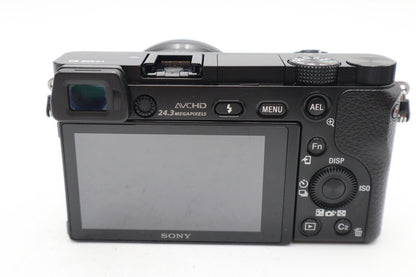 Sony A6000 Mirrorless Camera 24.3MP with 16-50mm Lens, Shutter 4697, Good Cond.