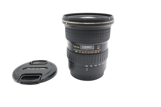 Tokina 11-16mm Super-Wide-Angle Lens f/2.8 DX AT-X Pro II for Canon, Good Cond