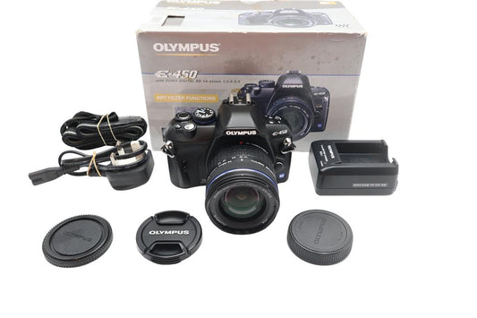 Olympus E-450 DSLR Camera 10.0MP with 14-42mm Lens, Good Condition