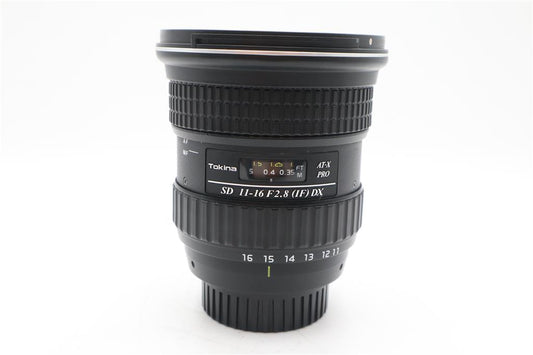 Tokina 11-16mm Super-Wide-Angle Lens  f/2.8 DX AT-X Pro for Nikon, V. Good Cond.