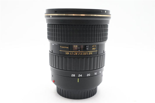 Tokina 12-28mm Super-Wide-Angle Lens f/4 DX AT-X Pro for Canon, V. Good Cond.