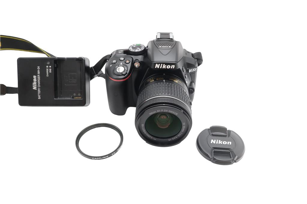 Nikon D5300 24.2MP Camera DSLR with Nikon 18-55mm, Shutter Count 1645, V.G. REFU