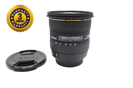 Sigma 10-20mm Lens f/3.5 EX HSM DC, Wide Angle For Canon, Very Good Condition
