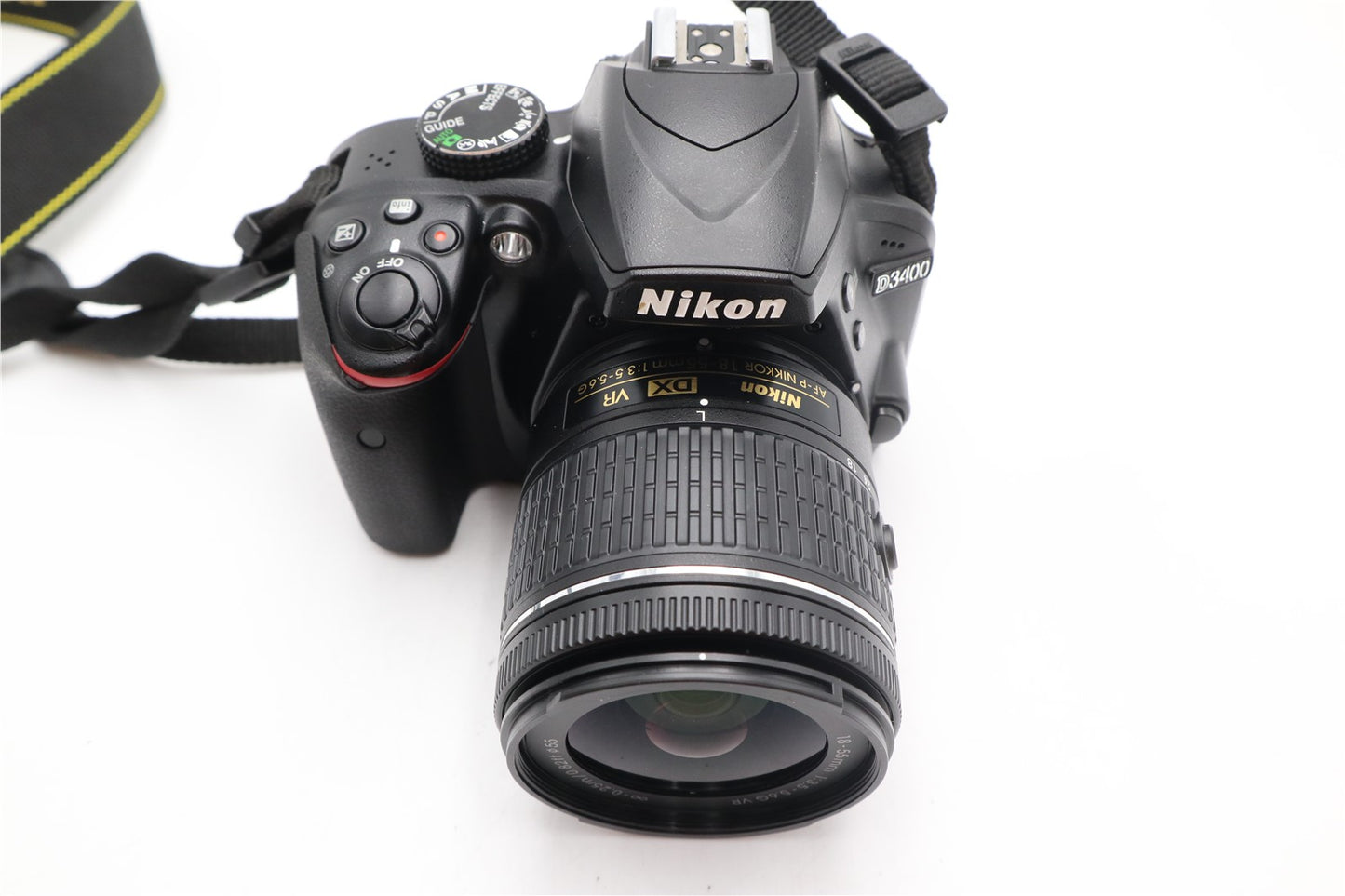 Nikon D3400 DSLR Camera 24.2MP with Nikon 18-55mm f3.5-5.6 AF-P VR Lens, G. Cond