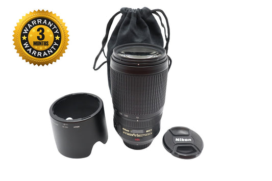 Nikon 70-300mm Telephoto Lens F4.5-5.6 G VR Full Frame Stabilised, V. Good Cond