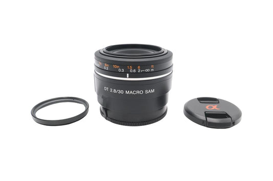 Sony 30mm Macro Lens f/2.8 SAM, Fixed, Very Sharp, Very Good REFURBISHED