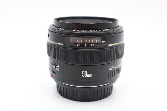 Canon 50mm Prime Lens f/1.4 USM Sharp, Portrait, Full Frame, Very Good Cond.