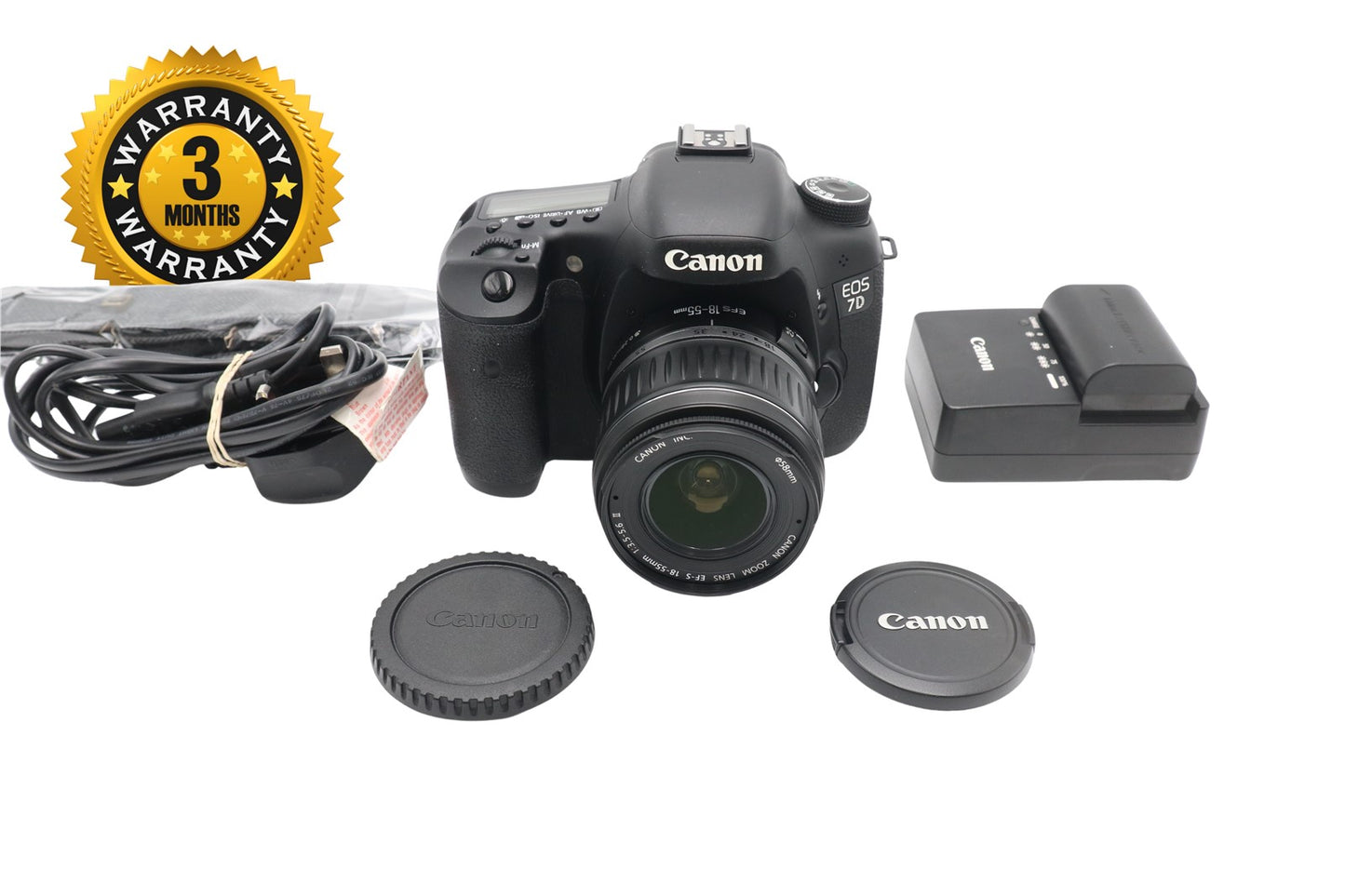 Canon EOS 7D Camera DSLR 18MP with 18-55mm, Shutter Count 20%, Good Condition