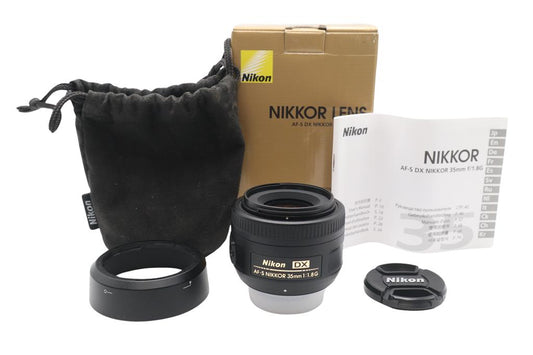 Nikon 35mm Prime Lens F1.8G AF-S DX SWM Very Sharp Portrait, Exc. REFURBISHED