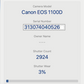 Canon 1100D DSLR Camera Kit with 18-55mm, Shutter Count 2924, Good Condition
