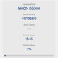Nikon D5300 24.2MP Camera DSLR with Nikon 18-55mm, Shutter Count 1645, V.G. REFU