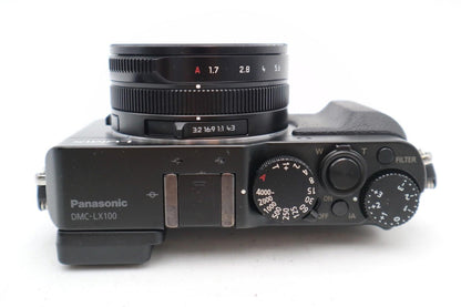 Panasonic LUMIX DMC-LX100 Compact Camera 12.8MP, M43 Sensor, 4K, V. G. Condition