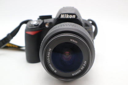 Nikon D3100 DSLR Camera 14.2MP with 18-55mm, Shutter Count 3484, G. REFURBISHED