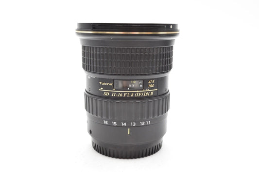 Tokina 11-16mm Super-Wide-Angle Lens f/2.8 DX AT-X Pro II for Canon, Fair Cond.