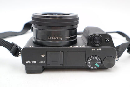 Sony A6300 Mirrorless Camera 24.3MP with 16-50mm, Shutter Count 32%, Good Cod.