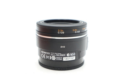 Sony 30mm Macro Lens f/2.8 SAM, Fixed, Very Sharp, Good REFURBISHED