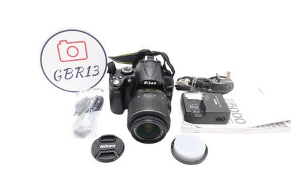 Nikon D5000 DSLR Camera 12.3MP Kit with 18-55mm Shutter Count 2573, REFURBISHED