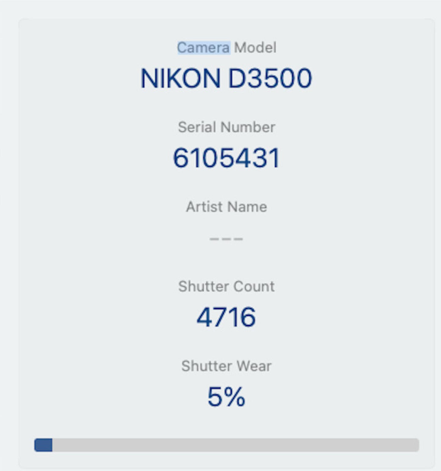 Nikon D3500 DSLR Camera 24.2MP with 18-55mm, Shutter Count 4716 V.G. REFURBISHED