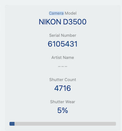 Nikon D3500 DSLR Camera 24.2MP with 18-55mm, Shutter Count 4716 V.G. REFURBISHED