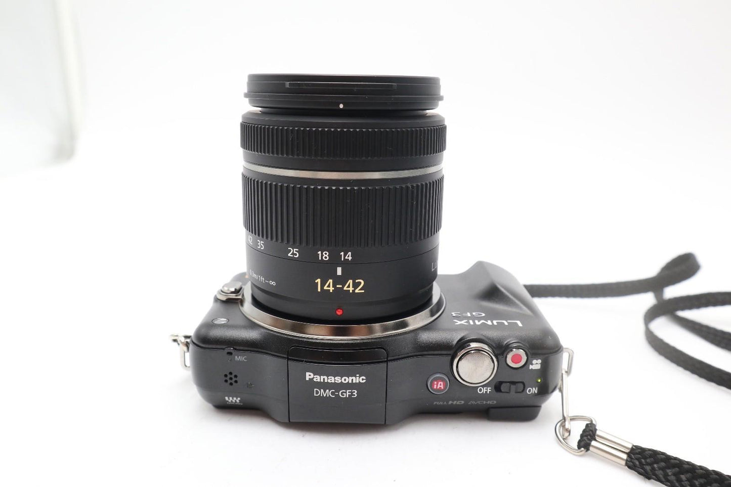 Panasonic DMC-GF3 Camera Mirrorless 12.1MP with 14-42mm Lens, Shutter Count 973