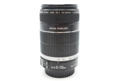 Canon 55-250mm Telephoto Lens F/4-5.6 EF-S IS, Stabilised Zoom, Good Condition