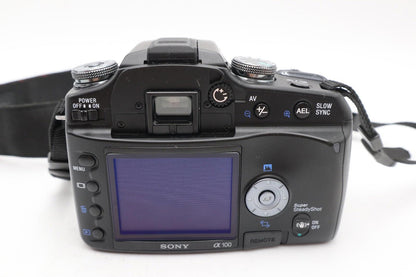 Sony A100 DSLR Camera 10.2MP with Minolta 28-80mm Lens, Good Condition