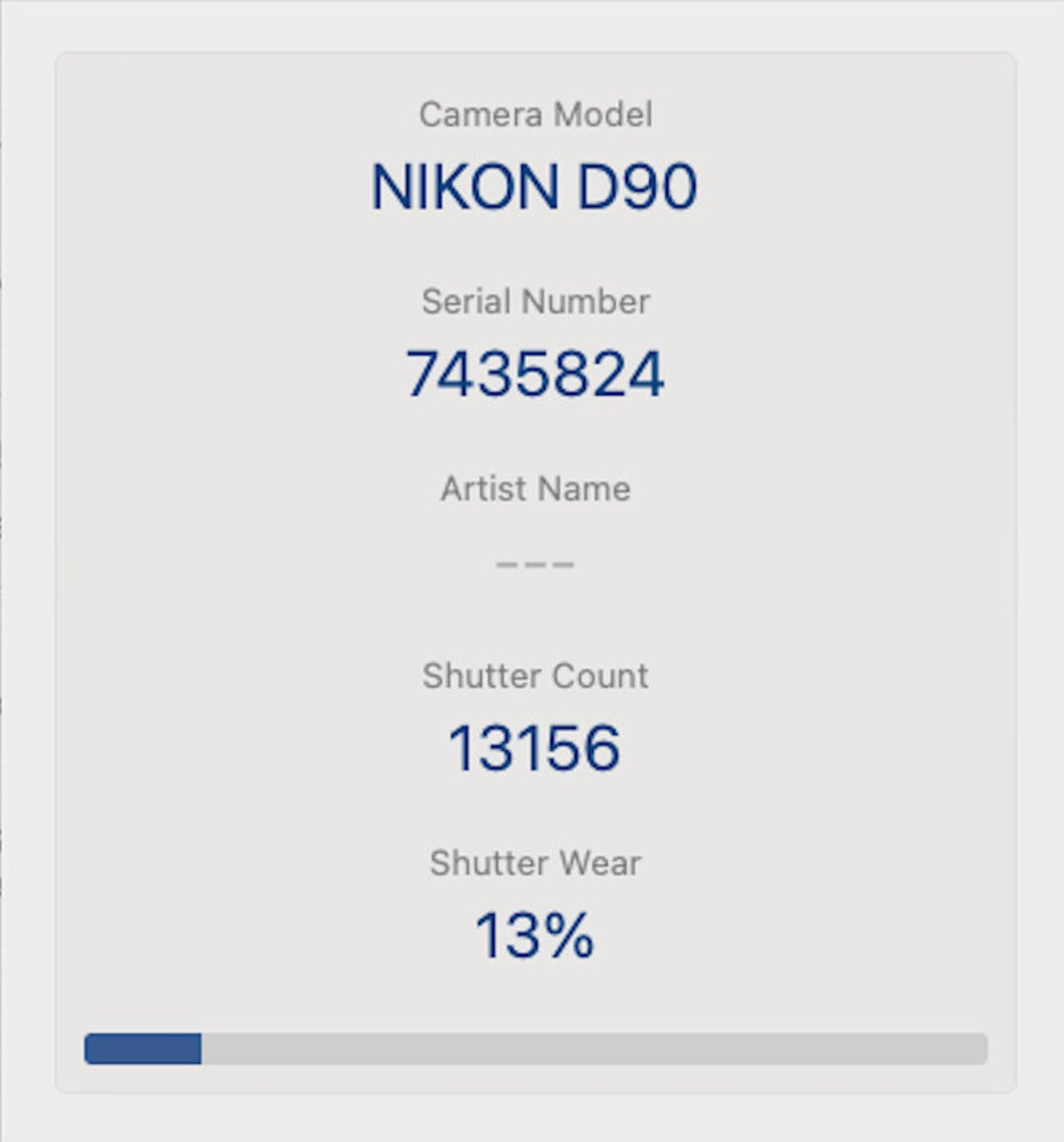 Nikon D90 DSLR Camera 12.3MP Body Only, Shutter Count 13 %, Fair Condition