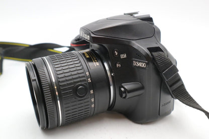 Nikon D3400 DSLR Camera 24.2MP with Nikon 18-55mm AF-P Lens, Good Condition