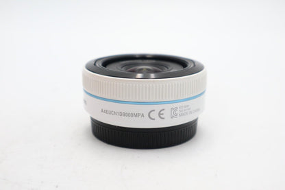 Samsung NX 16mm Lens f/2.4 Very Sharp Prime Wide Angle Pancake Lens, Good Cond.