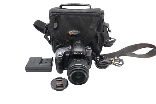 Sony A550 DSLR Camera 14.2MP with 18-55mm Lens, Shutter Count 3326, Good Cond.