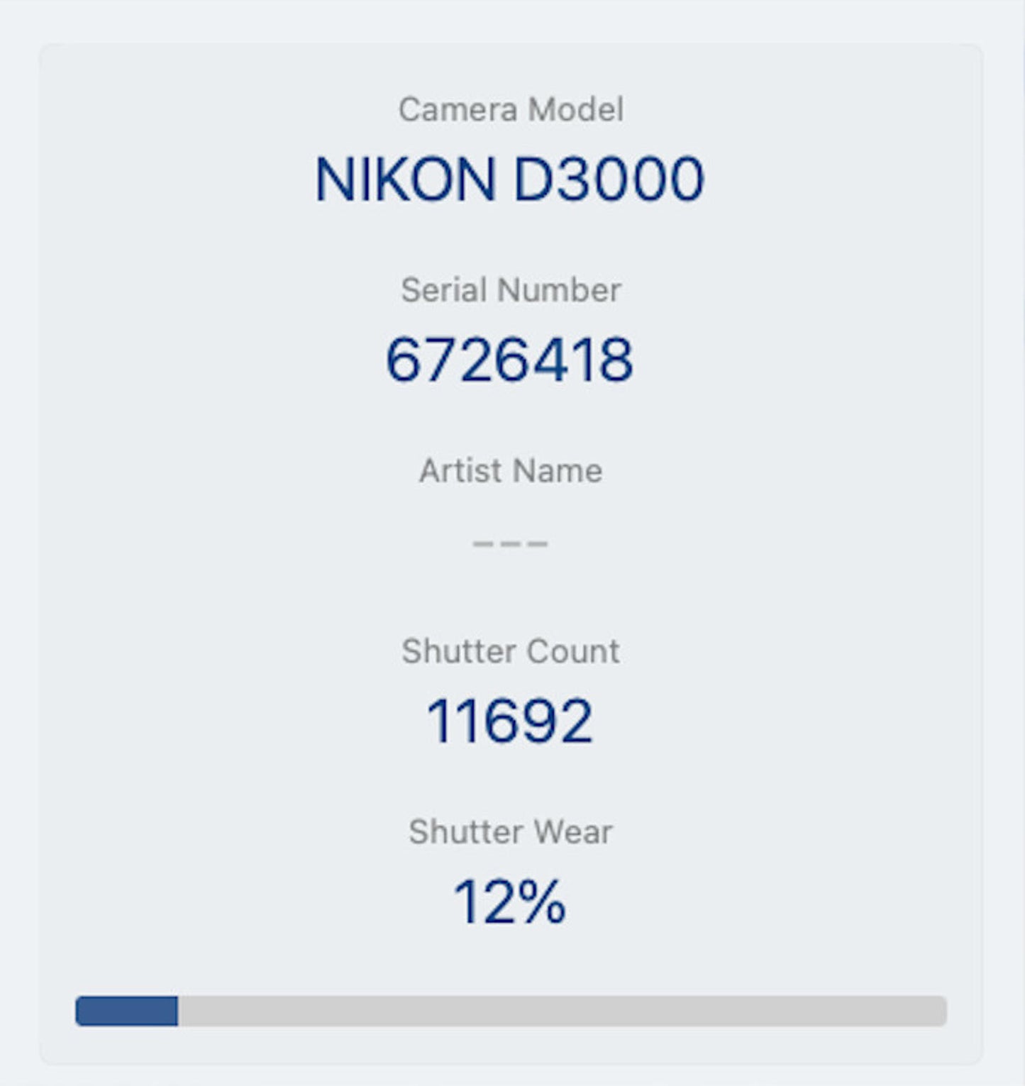 Nikon D3000 DSLR Camera 10.2MP with 18-55mm, Shutter Count 11692, Good Condition