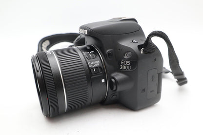 Canon 200D Camera DSLR 24.2MP Kit with 18-55mm, Shutter Count 12788, REFURBISHED