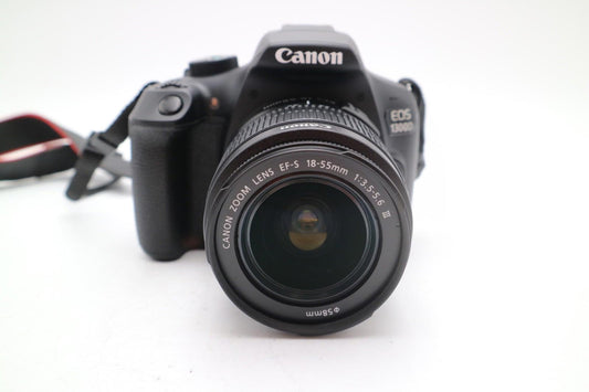 Canon 1300D DSLR Camera 18.0MP with 18-55mm Shutter Count 1453 Good REFURBISHED