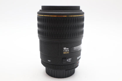 Sigma 105mm Macro Lens f/2.8 EX DG, Close-Up, for Nikon F-Mount, VG. REFURBISHED