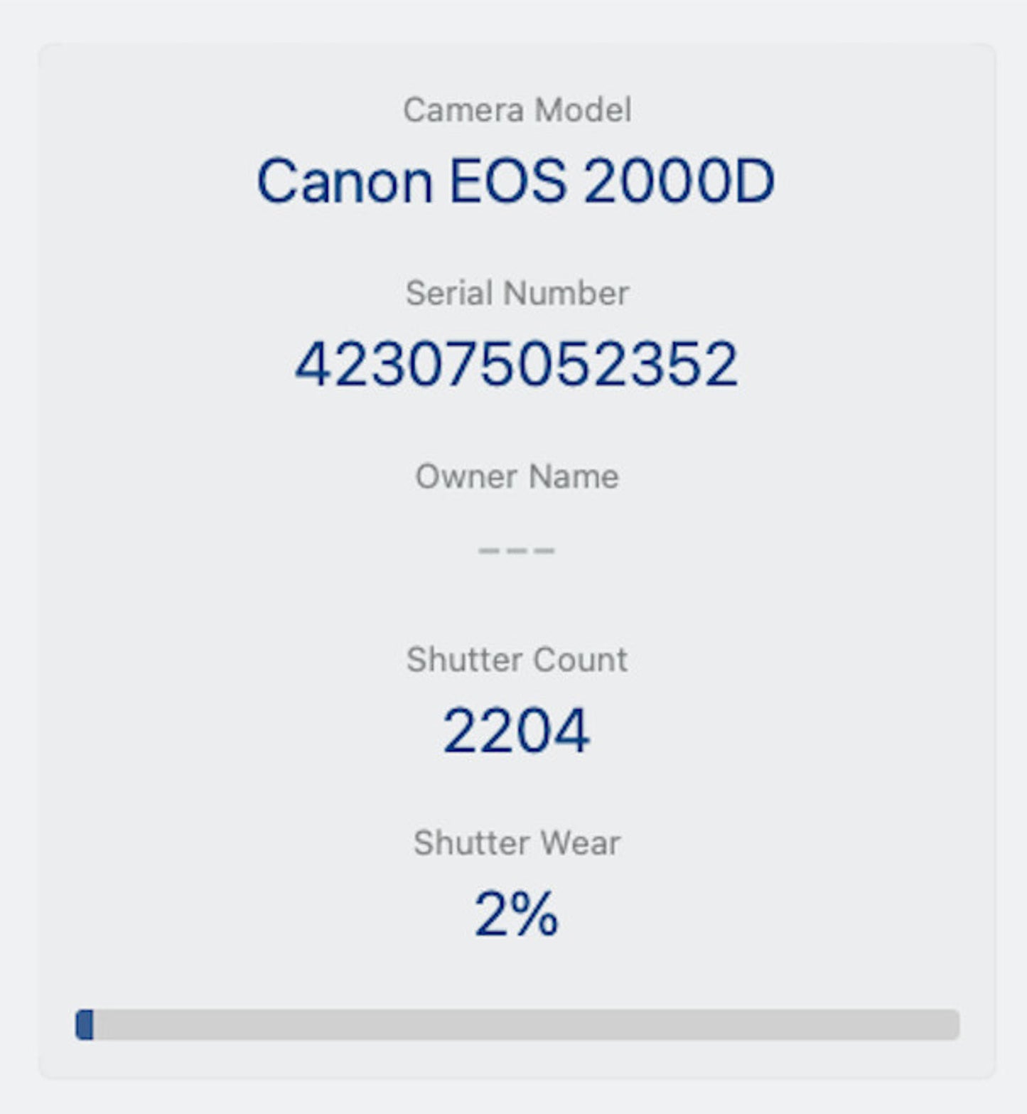 Canon 2000D DSLR Camera 24.1MP with 18-55mm, Shutter Count 2204 Good REFURBISHED