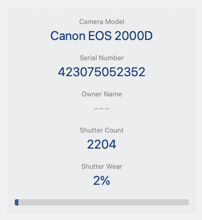 Canon 2000D DSLR Camera 24.1MP with 18-55mm, Shutter Count 2204 Good REFURBISHED