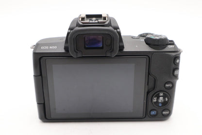 Canon M50 24MP Camera kit with 18-55mm STM Lens, 1000 Shutter Count REFURBISHED