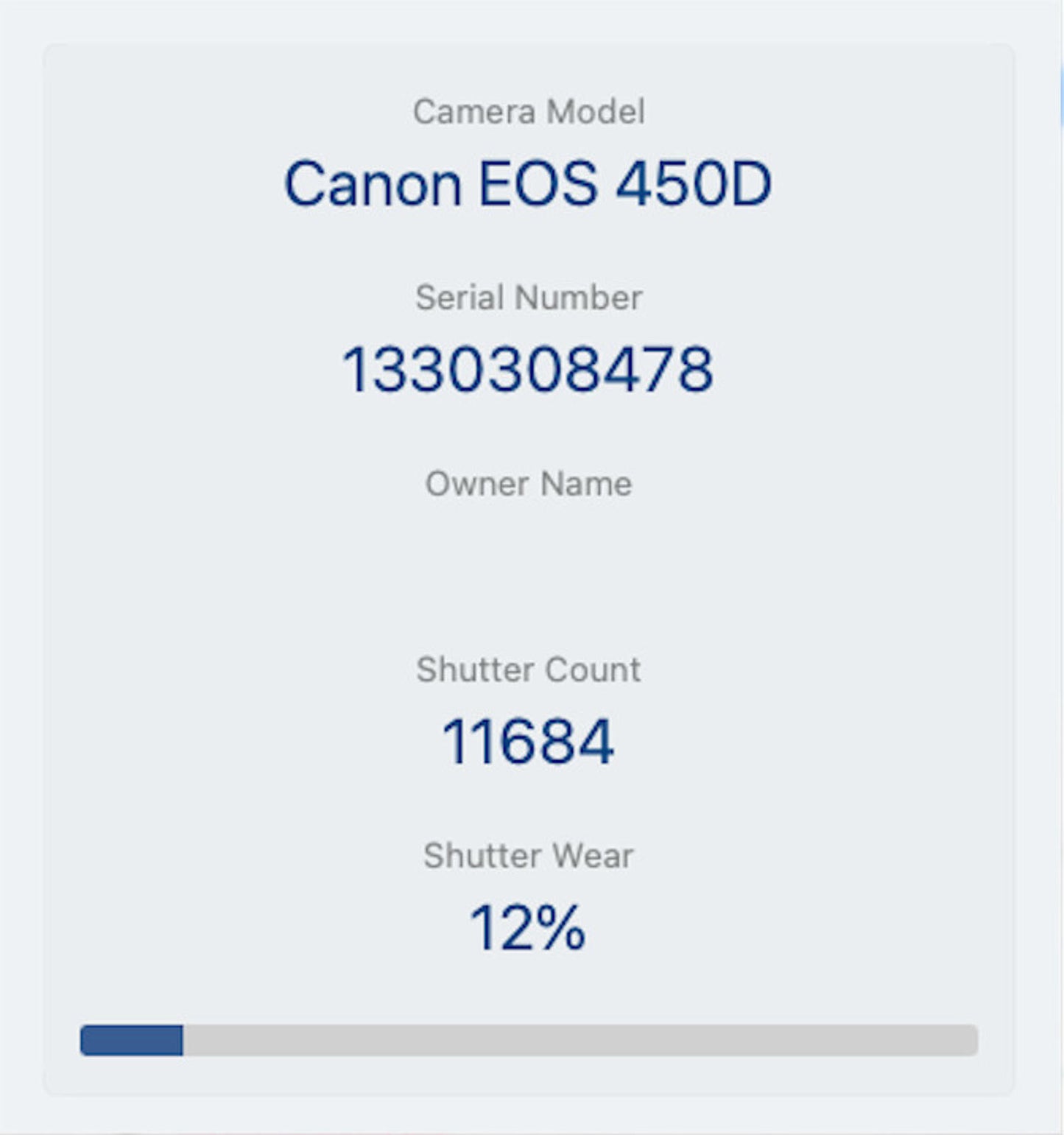 Canon 450D DSLR Camera 12.2MP with 18-55mm, Shutter Count 11684, Good Condition