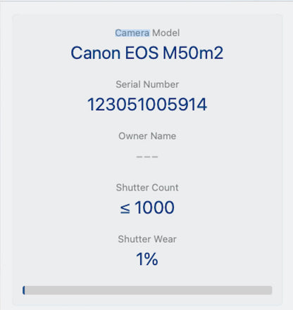 Canon M50 Mark II Camera 24MP with 15-45mm Lens, Under 1000 Shutter Count