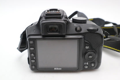 Nikon D3300 DSLR Camera 24.2MP with 18-55mm, Shutter Count 4379, Very Good Cond.