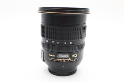 Nikon 12-24mm Wide-Angle Lens F/4.0 AF-S G ED DX, F-Mount, Good Condition