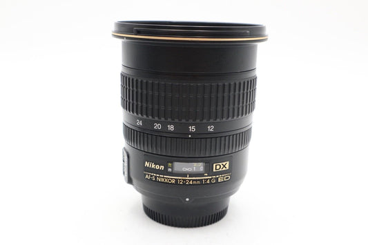 Nikon 12-24mm Wide-Angle Lens F/4.0 AF-S G ED DX, F-Mount, Good Condition