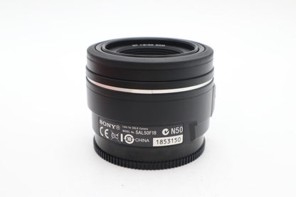 Sony 50mm Prime Lens F1.8 DT SAM For Sony A-Mount SAL50F18, V. Good REFURBISHED