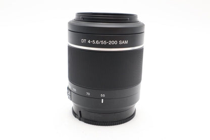 Sony 55-200mm F4-5.6 Lens, SAL55200, Telephoto Sony for A-Mount, V. G. REFURB.